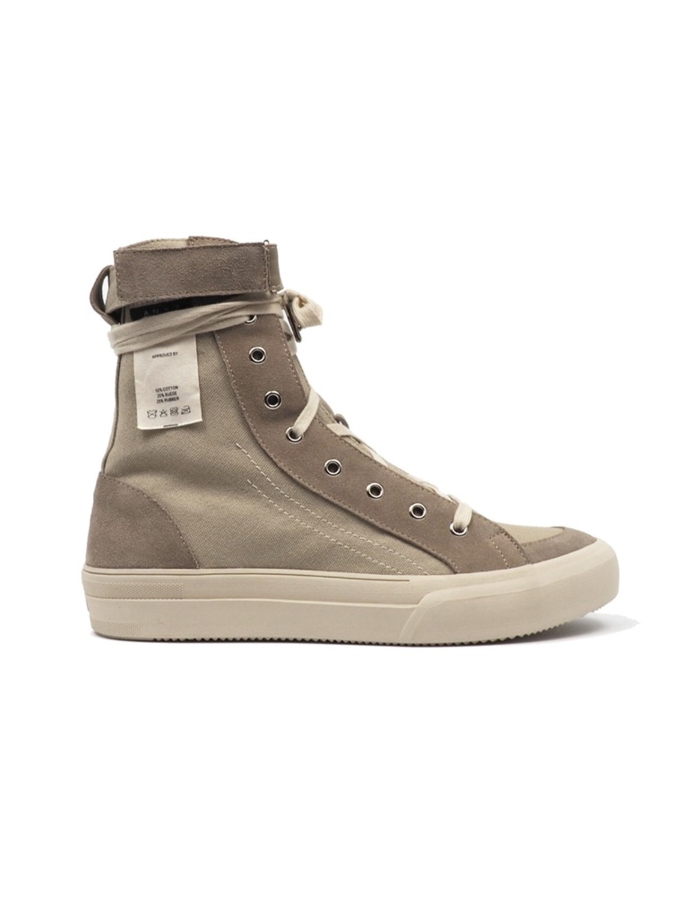 HI-TOP 2 OG. High-Top Canvas Sneakers in Beige